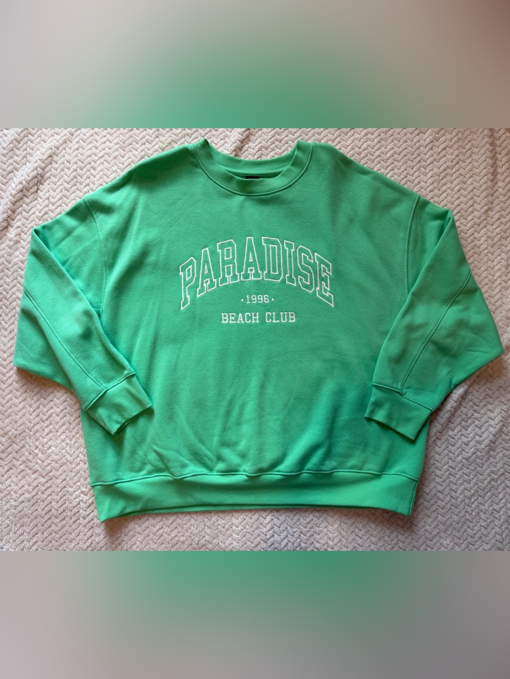 Wild Fable Green 'Paradise Beach Club' Sweatshirt - Picture 1 of 5